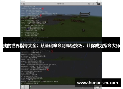 我的世界指令大全：从基础命令到高级技巧，让你成为指令大师